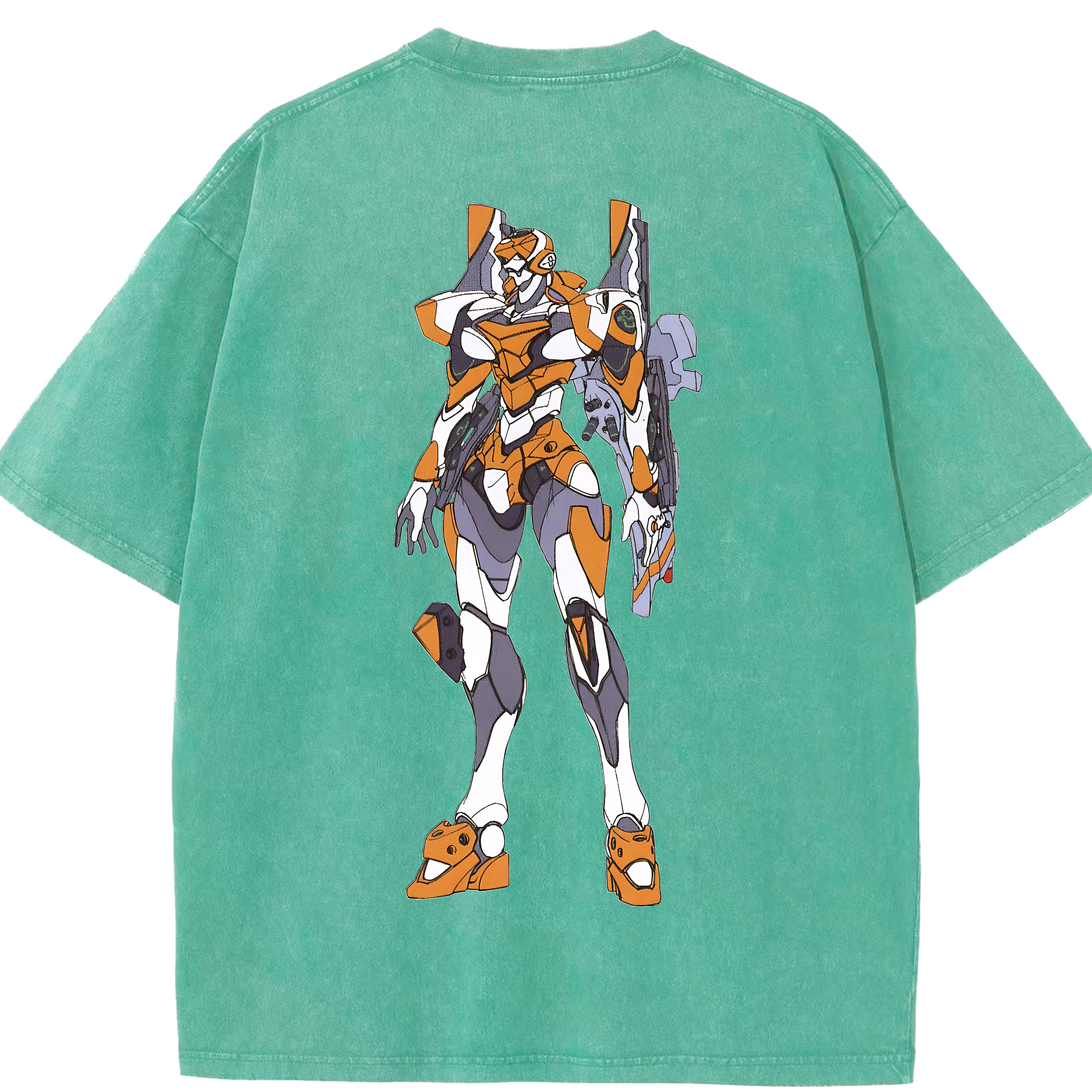 （画像用） EVA 新世紀エヴァンゲリオン 綿100% ヴィンテージ風 半袖Tシャツ（背面プリント）